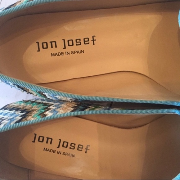 Jon Josef gatsby blue multi raffia loafer - Picture 2 of 4